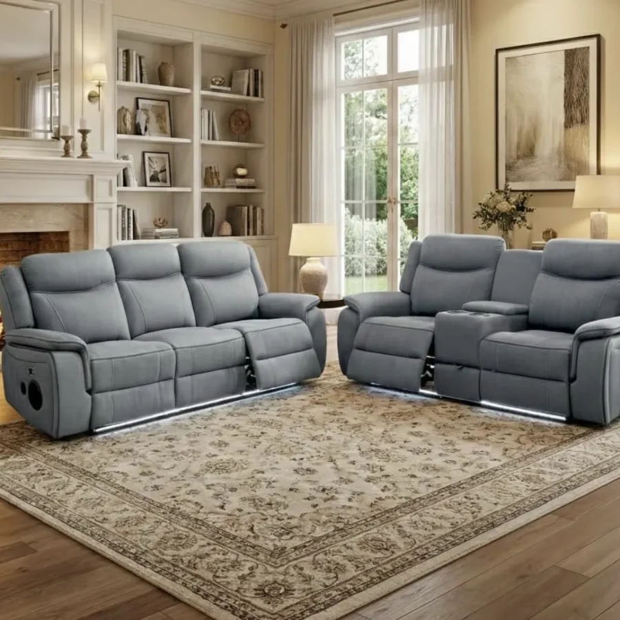 Miami Grey Fabric Electric Reclining Range