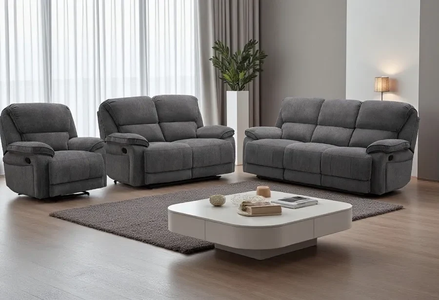 Douglas Grey Fabric Reclining Range