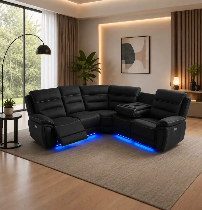 Milan Platinum Electric Corner Recliner