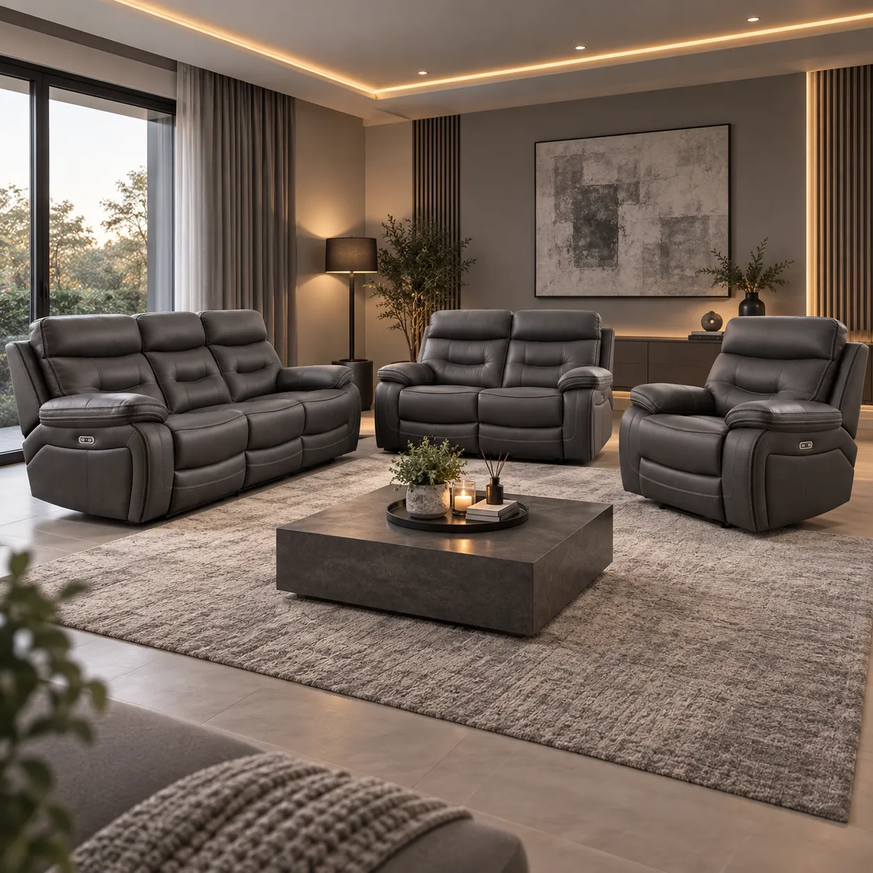 Renzo Electric Recliners Technology Fabric